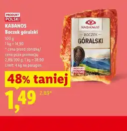 Lidl Kabanos Boczek góralski oferta