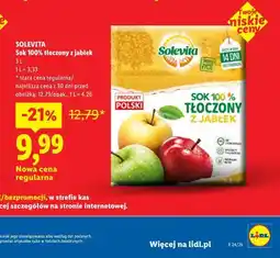 Lidl SOLEVITA Sok 100% tłoczony z jabłek oferta