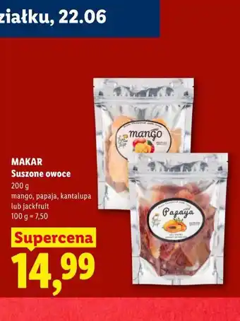 Lidl MAKAR Suszone owoce oferta