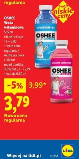 Lidl Oshee Woda witaminowa oferta