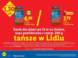 Lidl Gerber Danie dla dzieci po 12 m-cu zupa pomidorowa z ryżem oferta