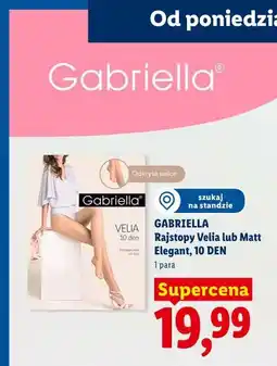 Lidl Gabriella Rajstopy Velia lub Matt Elegant, 10 DEN oferta