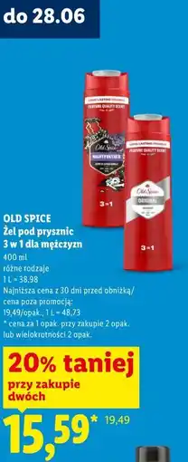 Lidl Old Spice Żel pod prysznic 3 w 1 dla mężczyzn oferta