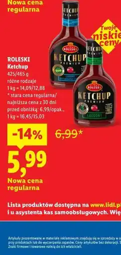 Lidl ROLESKI Ketchup oferta