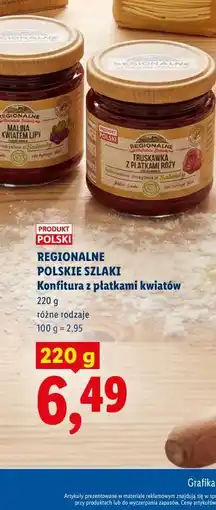 Lidl REGIONALNE POLSKIE SZLAKI Konfitura z płatkami kwiatów oferta