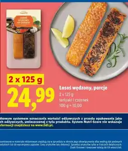 Lidl Łosoś wędzony, porcje teriyaki i czosnek oferta