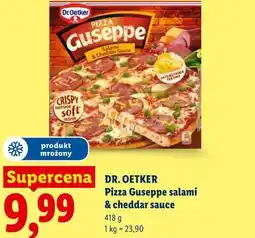 Lidl DR. OETKER Pizza Guseppe salami & cheddar sauce oferta