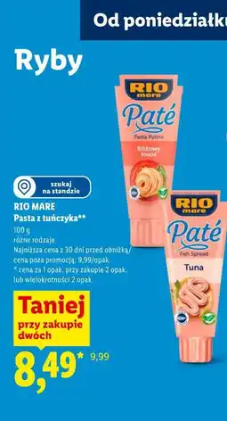 Lidl RIO MARE Pasta z tuńczyka oferta