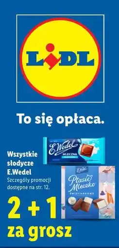 Lidl Wszystkie słodycze E.Wedel oferta