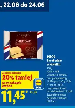 Lidl PILOS Ser cheddar w kawałku oferta