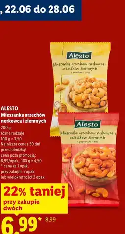 Lidl Alesto Mieszanka orzechów nerkowca i ziemnych oferta