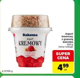 Carrefour Express Jogurt kremowy z granulą BAKOMA oferta