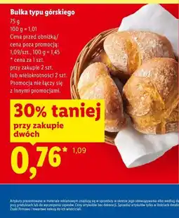 Lidl Bułka typu górskiego oferta