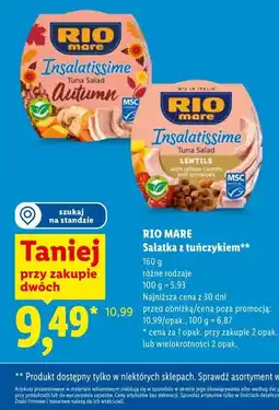 Lidl RIO MARE Sałatka z tuńczykiem oferta