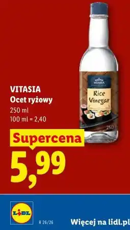 Lidl Vitasia Ocet ryżowy oferta