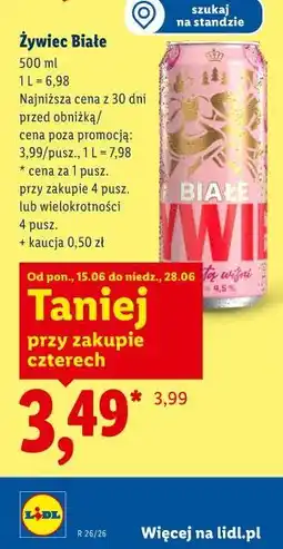 Lidl Żywiec Białe oferta