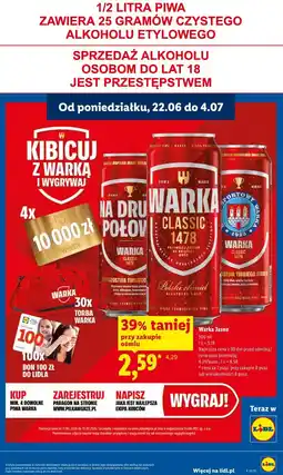 Lidl Warka Jasne oferta