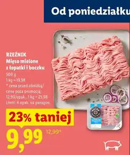 Lidl RZEŹNIK Mięso mielone z łopatki i boczku oferta