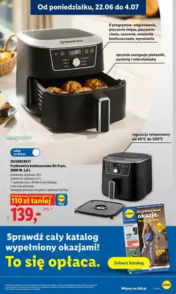 Lidl SILVERCREST Frytkownica beztłuszczowa Air Fryer, 2000 W oferta