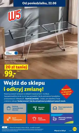 Lidl W5 Rozsuwana suszarka na pranie oferta