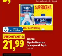 Lidl FINISH Płyn i odświeżacz do zmywarki, 2-pak oferta