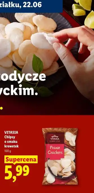 Lidl VITASIA Chipsy o smaku krewetek oferta