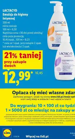 Lidl LACTACYD Emulsja do higieny intymnej oferta