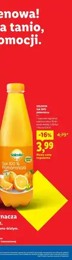 Lidl Solevita Sok 100% pomarańcza oferta
