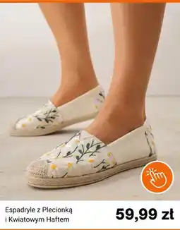 Born2be Espadryle z plecionką i kwiatowym haftem Born2be oferta