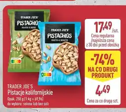 ALDI Pistacje kalifornijskie solone Trader Joe's oferta
