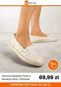 Born2be Ażurowe espadryle Vices w kwiatowy wzór z plecionki oferta