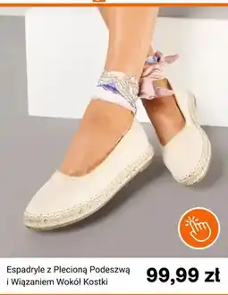 Born2be Espadryle z plecioną podeszwą i wiązaniem wokół kostki Born2be oferta