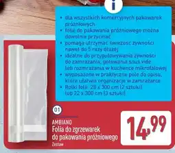 ALDI Folia do zgrzewarek do pakowania próżniowego Ambiano 28x300 cm oferta