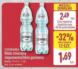 ALDI Woda mineralna Cisowianka niegazowana oferta