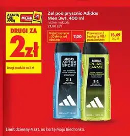 Biedronka Żel pod prysznic Adidas Pure Game 3w1 oferta