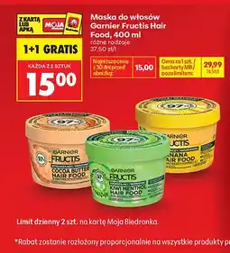 Biedronka Maska do włosów Garnier Fructis Cocoa Butter Hair Food oferta