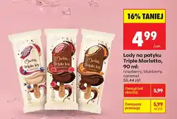 Biedronka Lody na patyku Triple Marletto Triple Joy Blueberry oferta