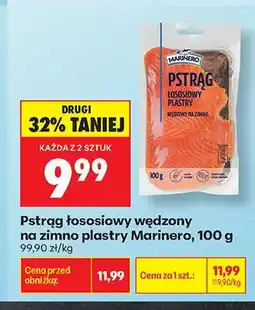 Biedronka Pstrąg łososiowy wędzony na zimno plastry Marinero oferta