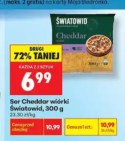Biedronka Ser Cheddar wiórki Światowid oferta
