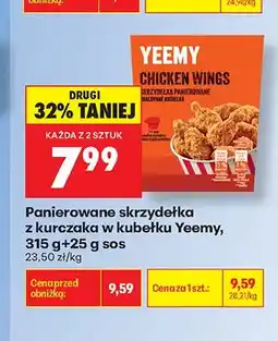 Biedronka Panierowane skrzydełka z kurczaka w kubełku Yeemy oferta