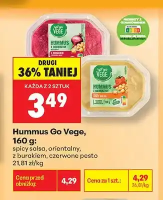 Biedronka Hummus z burakiem Go Vege oferta