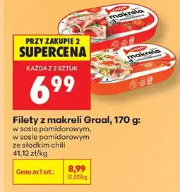 Biedronka Filety z makreli Graal w sosie pomidorowym oferta