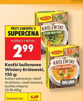 Biedronka Kostki bulionowe Winiary Królewski bulion warzywny oferta