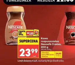 Biedronka Kawa rozpuszczalna Nescafé Crema oferta