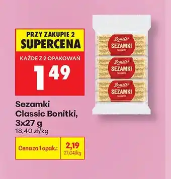 Biedronka Sezamki Classic Bonitki 3-pak oferta