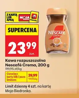 Biedronka Kawa rozpuszczalna Nescafé Crema oferta