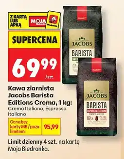 Biedronka Kawa ziarnista Jacobs Barista Editions Espresso Italiano oferta