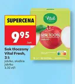 Biedronka Sok tłoczony Vital Fresh jabłko oferta