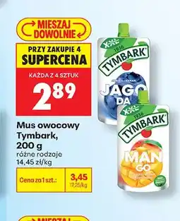 Biedronka Mus owocowy Tymbark mango oferta