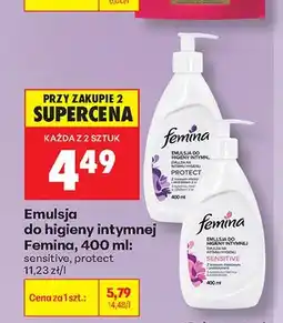 Biedronka Emulsja do higieny intymnej Femina Protect oferta